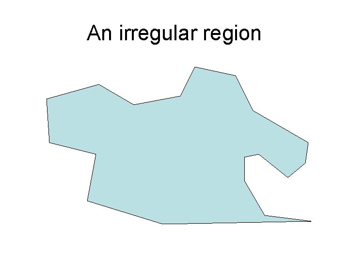 An irregular region 