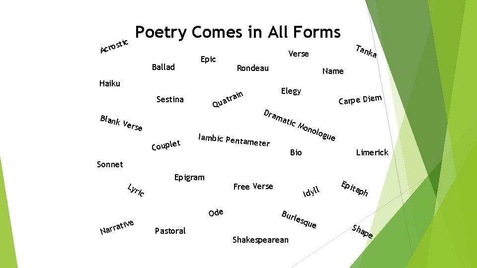 Poetry Comes in All Forms ic st o r c A Ballad Epic Blank Poetry Comes in All Forms ic st o r c A Ballad Epic Blank