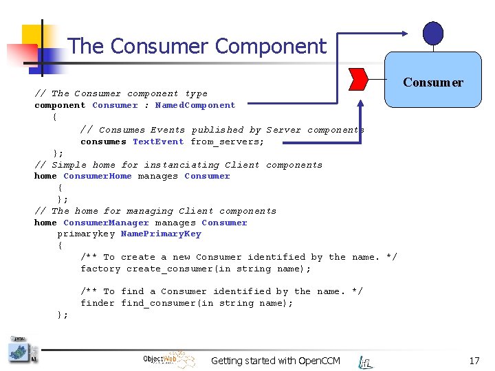 The Consumer Component // The Consumer component type component Consumer : Named. Component {