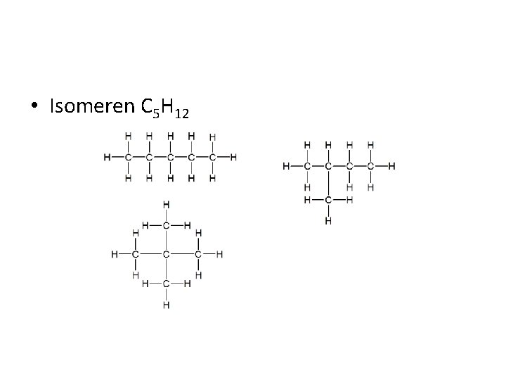  • Isomeren C 5 H 12 