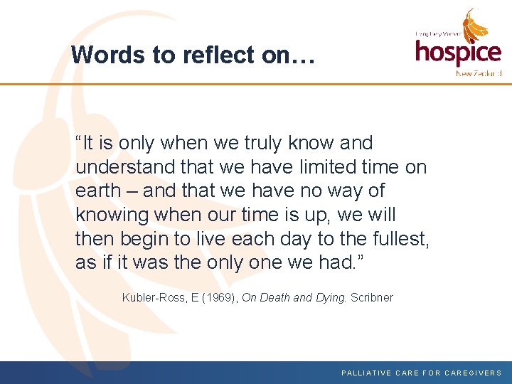 Words to reflect on… “It is only when we truly know and understand that