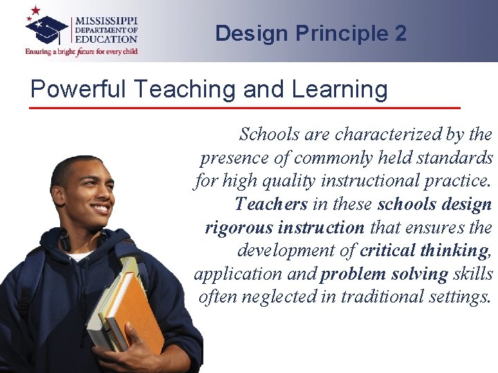 Design Principle 2 Powerful Teaching and Learning Schools are characterized by the presence of Design Principle 2 Powerful Teaching and Learning Schools are characterized by the presence of