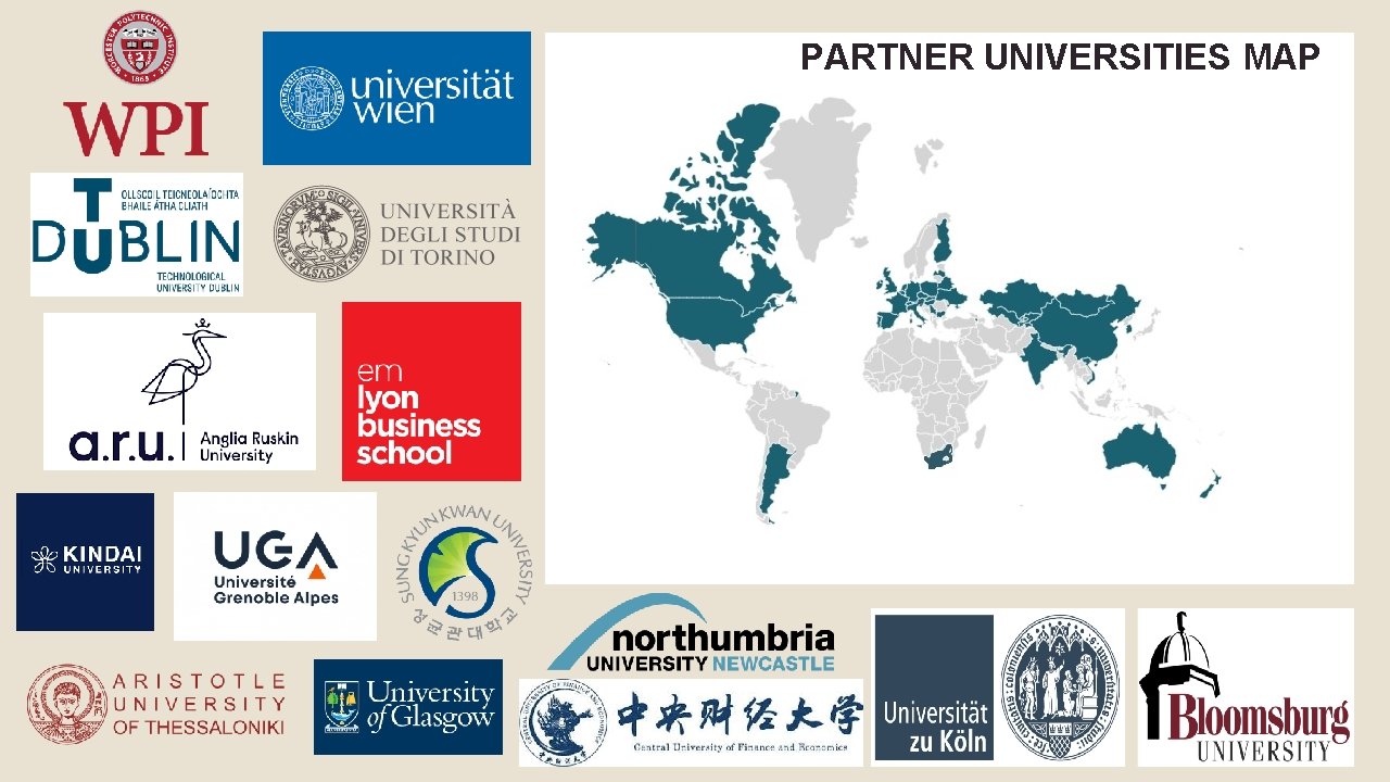 PARTNER UNIVERSITIES MAP 