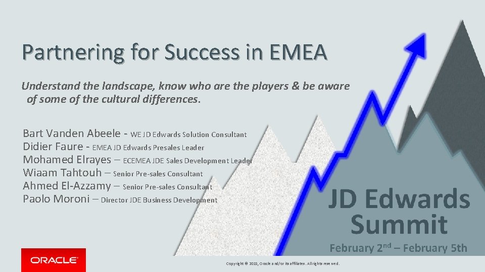 Partnering for Success in EMEA Understand the landscape, know who are the players &