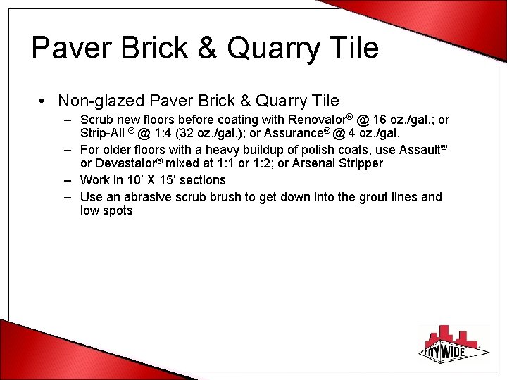 Paver Brick & Quarry Tile • Non-glazed Paver Brick & Quarry Tile – Scrub