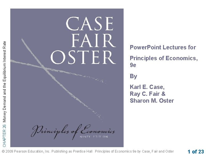 CHAPTER 26 Money Demand the Equilibrium Interest Rate Power. Point Lectures for Principles of