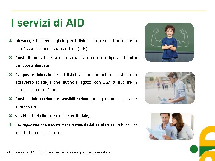 I servizi di AID Libro. AID, biblioteca digitale per i dislessici grazie ad un