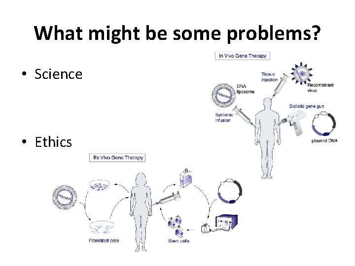 What might be some problems? • Science • Ethics 