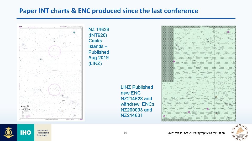 Paper INT charts & ENC produced since the last conference NZ 14628 (INT 628)