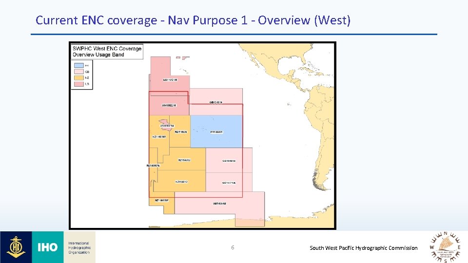 Current ENC coverage - Nav Purpose 1 - Overview (West) 6 South West Pacific