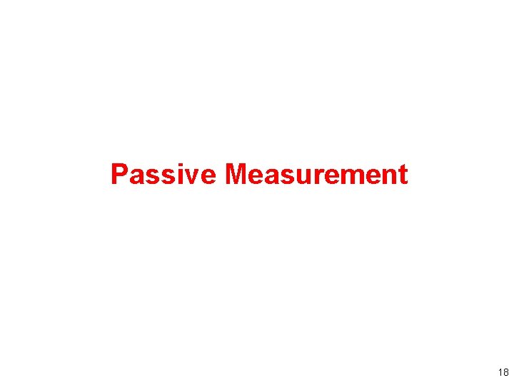 Passive Measurement 18 