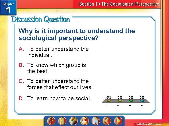 Why is it important to understand the sociological perspective? A. To better understand the