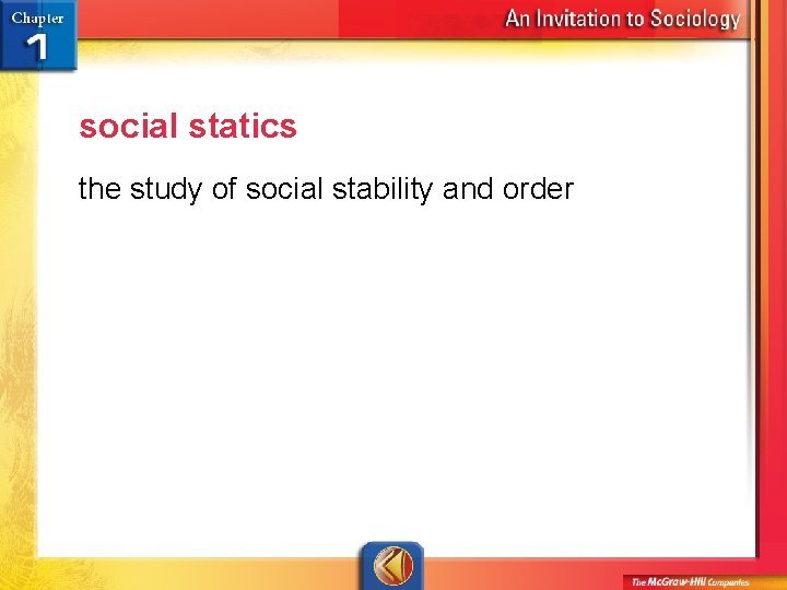 social statics the study of social stability and order 