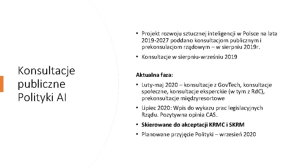  • Projekt rozwoju sztucznej inteligencji w Polsce na lata 2019 -2027 poddano konsultacjom