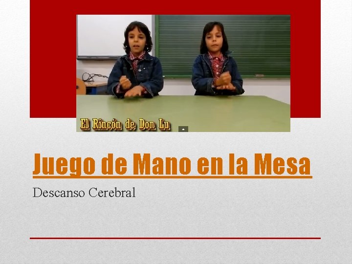Juego de Mano en la Mesa Descanso Cerebral 