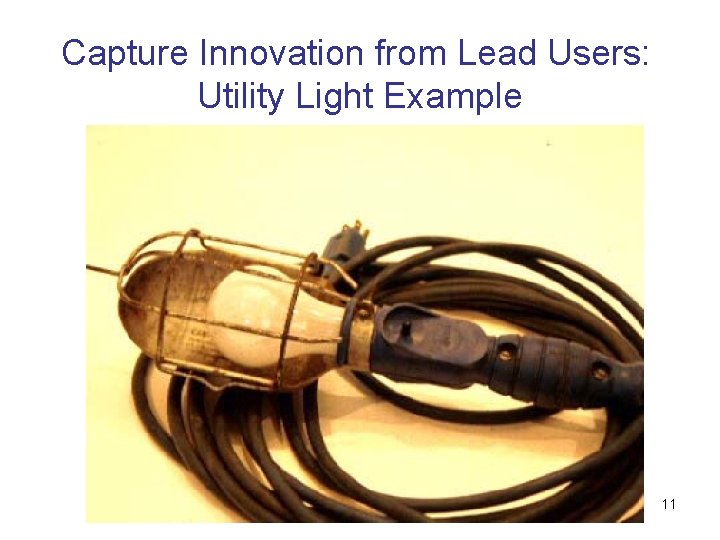 Capture Innovation from Lead Users: Utility Light Example 11 