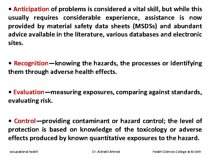  • Anticipation of problems is considered a vital skill, but while this usually