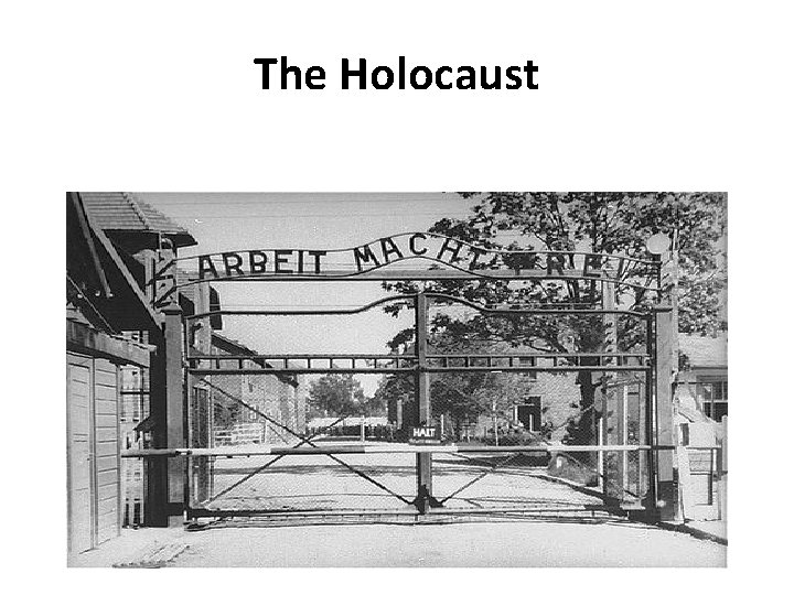 The Holocaust “Work Will Set you Free” 