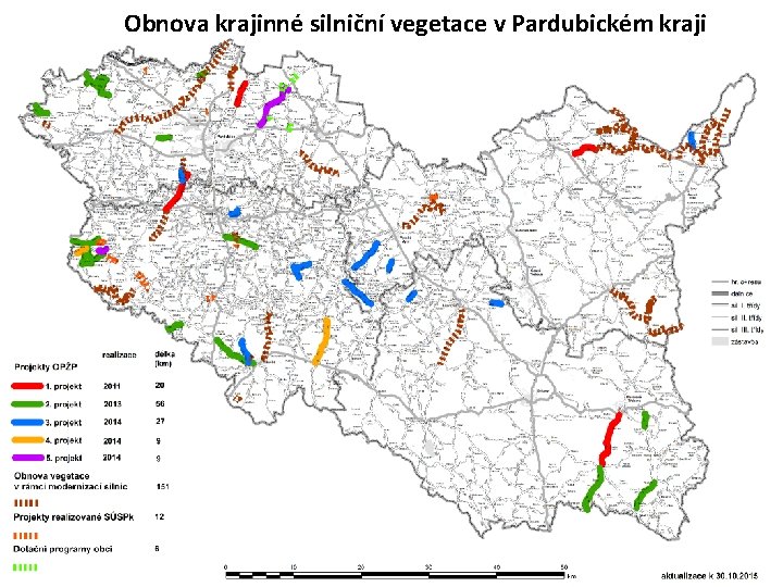 Obnova krajinné silniční vegetace v Pardubickém kraji 