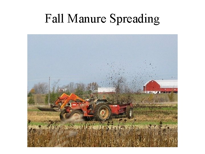 Fall Manure Spreading 