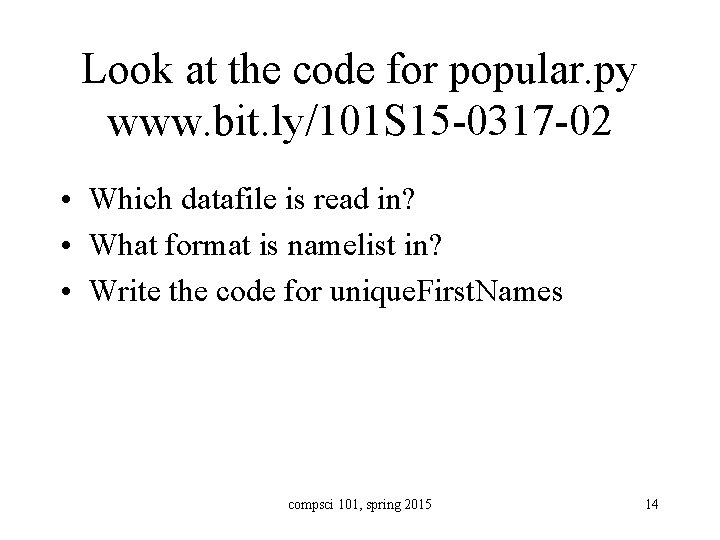 Look at the code for popular. py www. bit. ly/101 S 15 -0317 -02