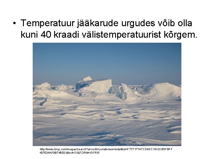  • Temperatuur jääkarude urgudes võib olla kuni 40 kraadi välistemperatuurist kõrgem. http: //www.