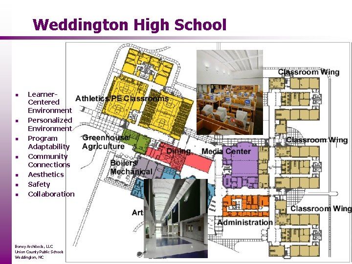 Weddington High School n n n n Learner. Centered Environment Personalized Environment Program Adaptability
