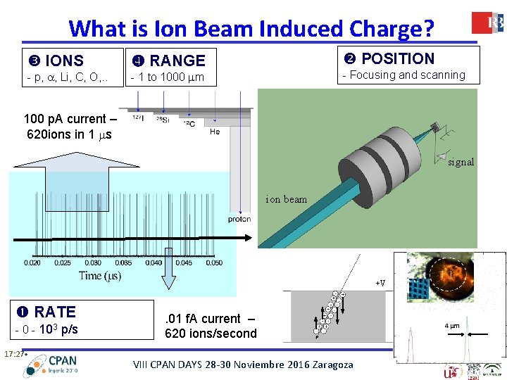 What is Ion Beam Induced Charge? IONS - p, , Li, C, O, .