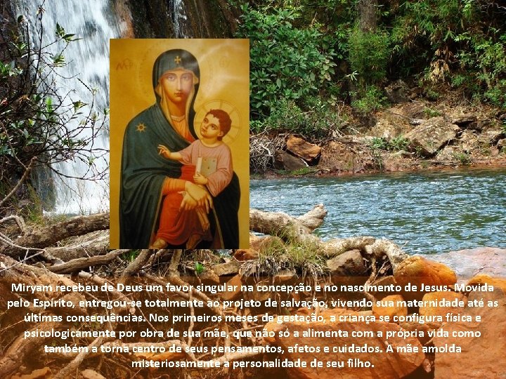 Miryam recebeu de Deus um favor singular na concepção e no nascimento de Jesus.