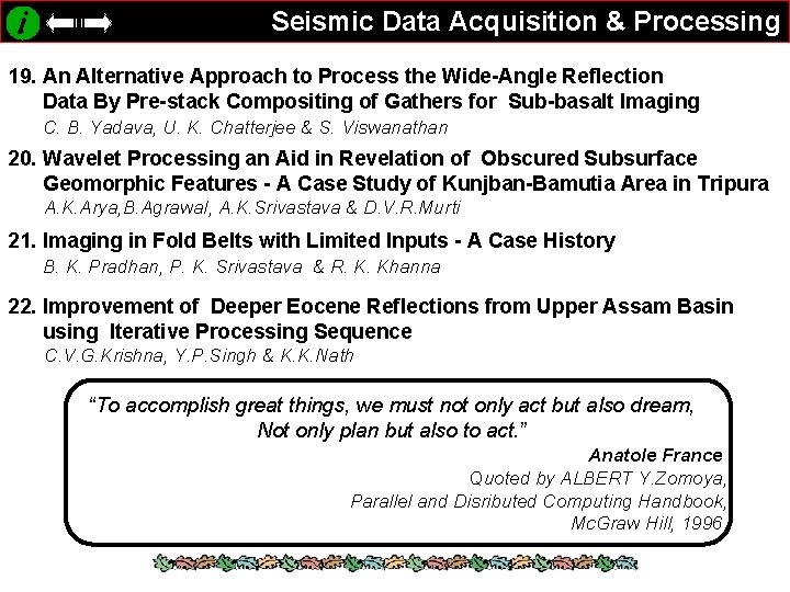 Seismic Data Acquisition & Processing 19. An Alternative Approach to Process the Wide-Angle Reflection