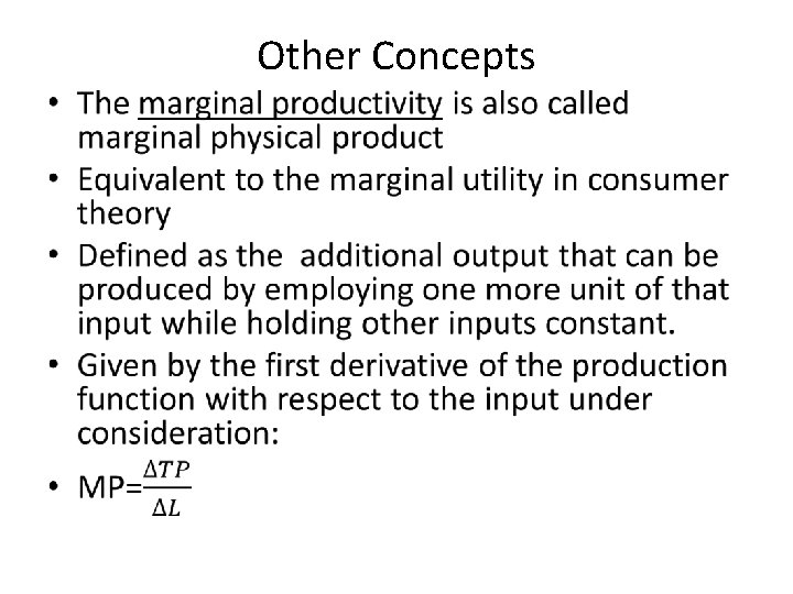 Other Concepts • Other Concepts •