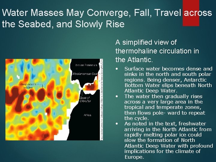 Water Masses May Converge, Fall, Travel across the Seabed, and Slowly Rise A simplified