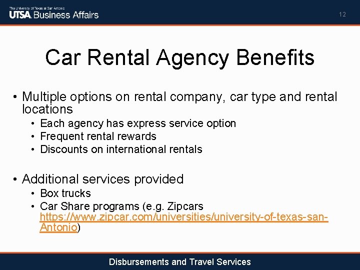 12 Car Rental Agency Benefits • Multiple options on rental company, car type and