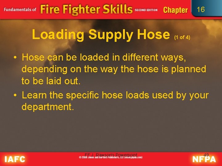 16 Loading Supply Hose (1 of 4) • Hose can be loaded in different