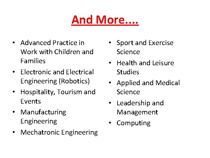And More. . • Advanced Practice in Work with Children and Families • Electronic