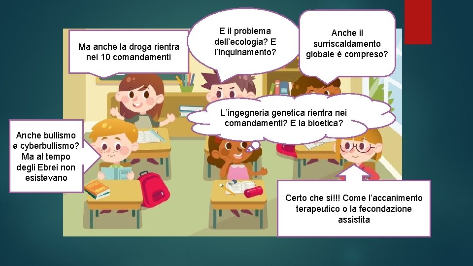 Ma anche la droga rientra nei 10 comandamenti E il problema dell’ecologia? E l’inquinamento?