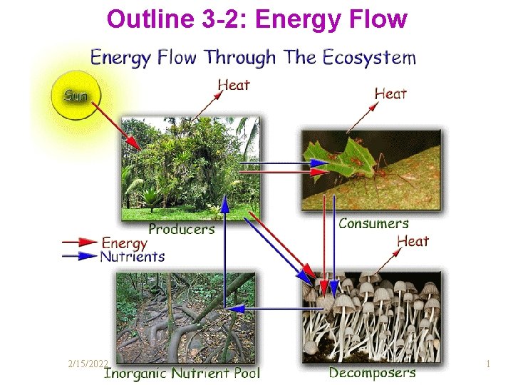 Outline 3 -2: Energy Flow 2/15/2022 1 