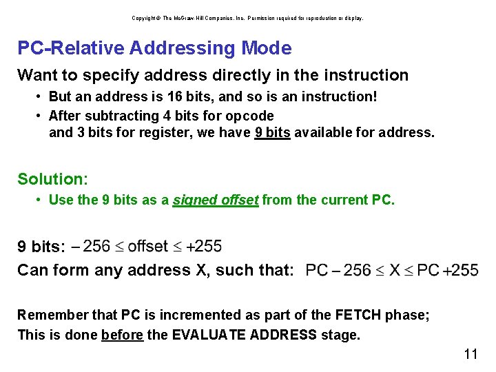 Copyright © The Mc. Graw-Hill Companies, Inc. Permission required for reproduction or display. PC-Relative