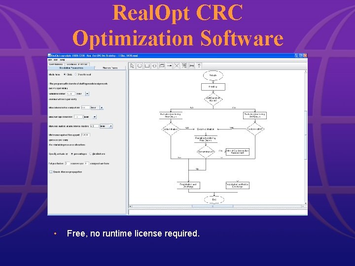 Real. Opt CRC Optimization Software • Free, no runtime license required. 