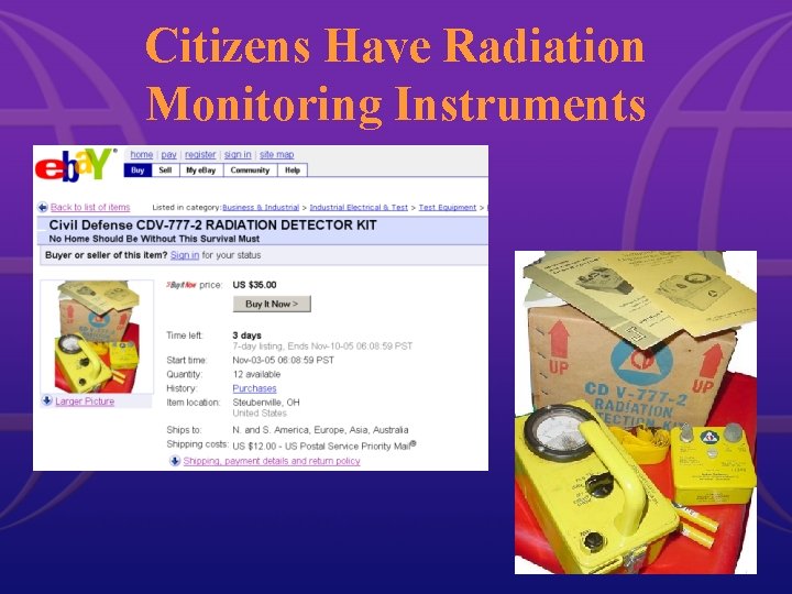 Citizens Have Radiation Monitoring Instruments 