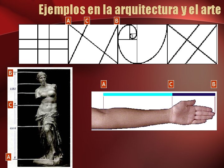 Ejemplos en la arquitectura y el arte A C B B A C B