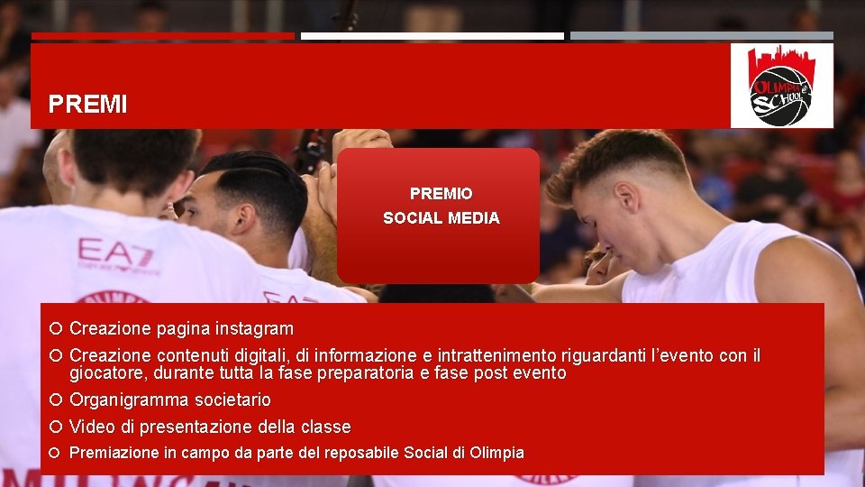 PREMIO SOCIAL MEDIA Creazione pagina instagram Creazione contenuti digitali, di informazione e intrattenimento riguardanti