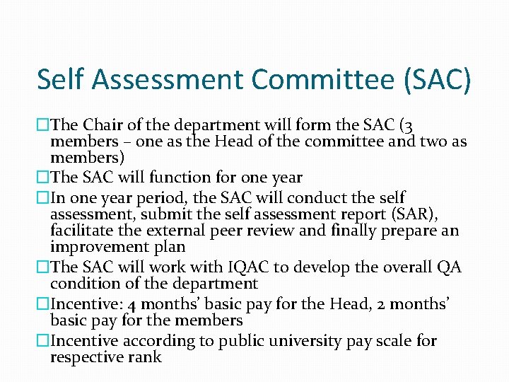 Sac Committee Institutional Quality Assurance Cell IQAC North South University