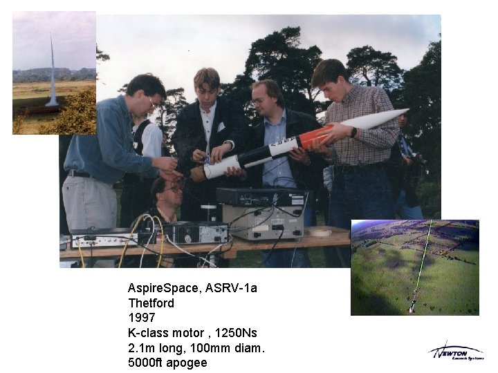 Aspire. Space, ASRV-1 a Thetford 1997 K-class motor , 1250 Ns 2. 1 m Aspire. Space, ASRV-1 a Thetford 1997 K-class motor , 1250 Ns 2. 1 m