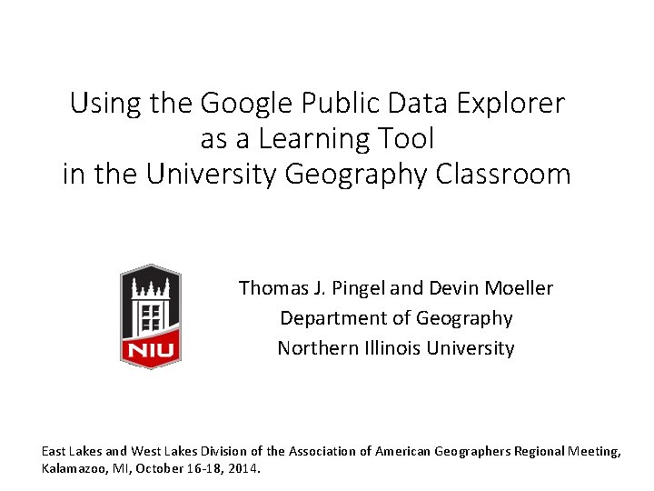Using the Google Public Data Explorer as a Learning Tool in the University Geography