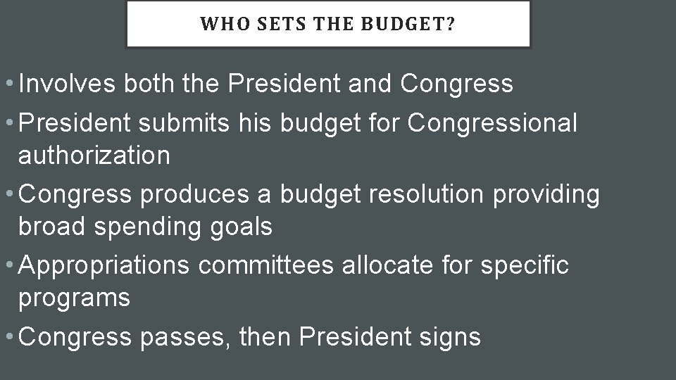 TOPIC 2 2 INTRODUCTION TO THE FEDERAL BUDGET