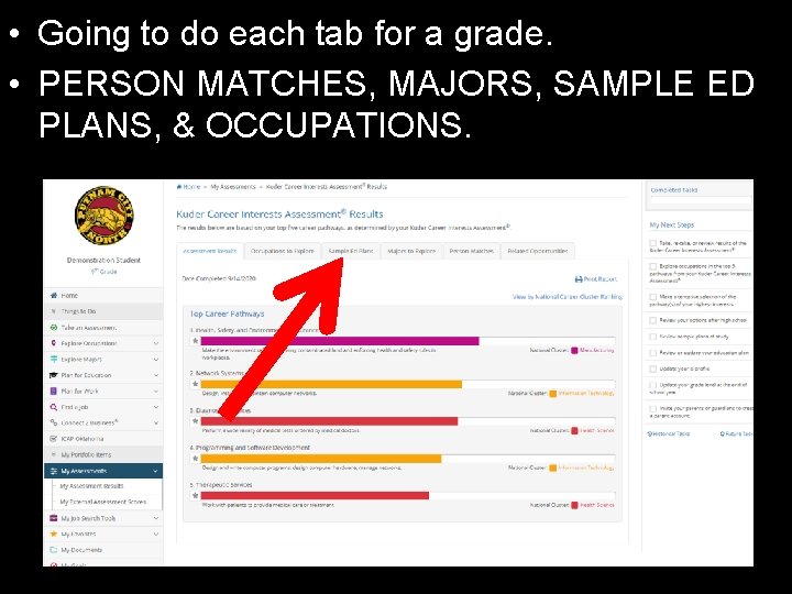  • Going to do each tab for a grade. • PERSON MATCHES, MAJORS,