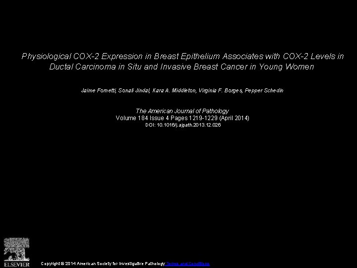 Physiological COX2 Expression in Breast Epithelium Associates with