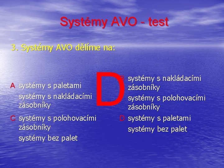 Systmy AVO test Systmy AVO test 1 Systmy
