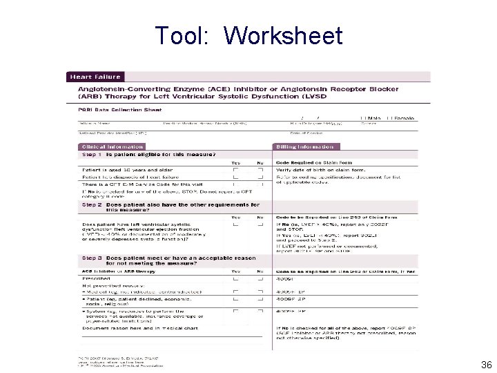 Tool: Worksheet 36 